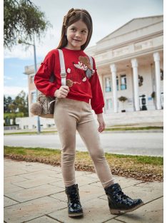 Mini lány leggings,barna színű.